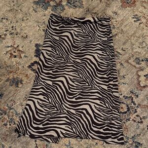 Altar'd State Black and White Zebra A-Line Skirt